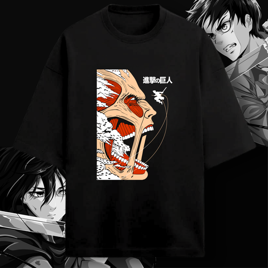 Eren vs Colossal Titan Oversized T-Shirt