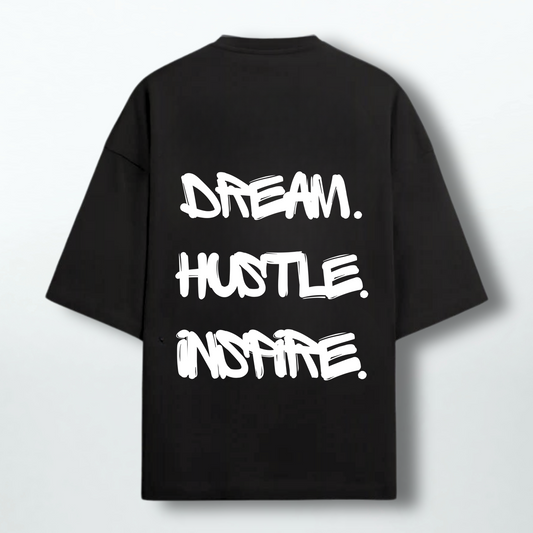 HUSTLER OVERSIZED FRONT-BACK T-SHIRT