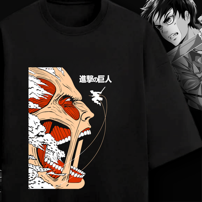 Eren vs Colossal Titan Oversized T-Shirt