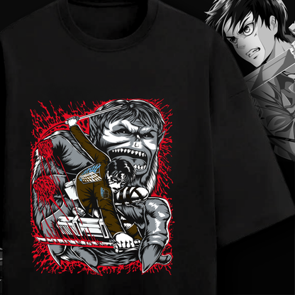 Levi Ackerman vs Beast Titan Oversized T-Shirt