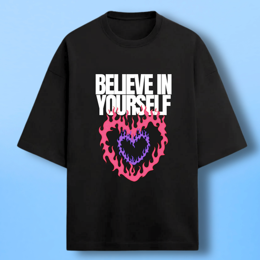 BELIEVE IN YOURSELF OVERSIZED T-SHIRT