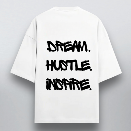 HUSTLER OVERSIZED FRONT-BACK T-SHIRT