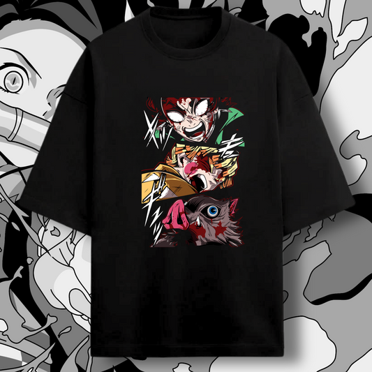 Tanjiro Zenitsu Inosuke Oversized T-Shirt